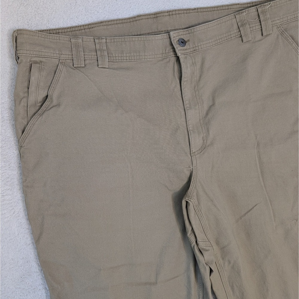 Duluth Trading Flex Fire Hose Pants Men's 46x30 Durable Workwear Dark Beige